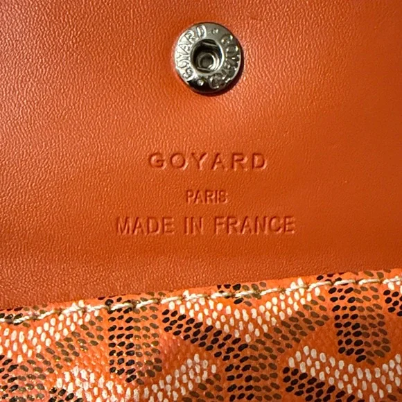 Goyard Orange Chevron Snap Wallet - Picture 8 of 10